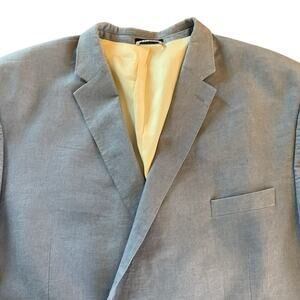 Ralph by Ralph Lauren 100% Linen Baby Blue Sport Coat Blazer Size 56R *read*